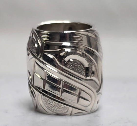 Orca Silver Spirit Bead by Joe Descoteaux