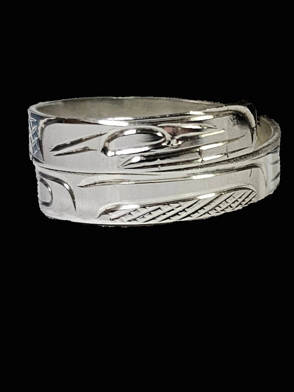 Double Headed Orca Ring Size 7 - Graham Henry - Tsain-ko Native Gift Shop