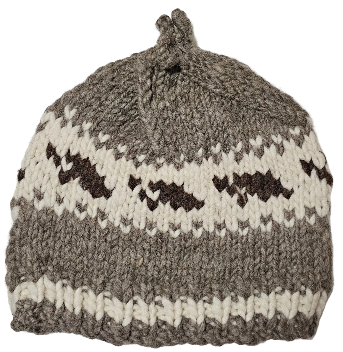 Cowichan Knit Toque/Hat - Hat 100% Sheep's Wool