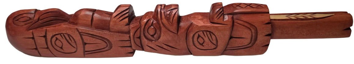 Raven & Beaver Talking Stick by Jim Yelton