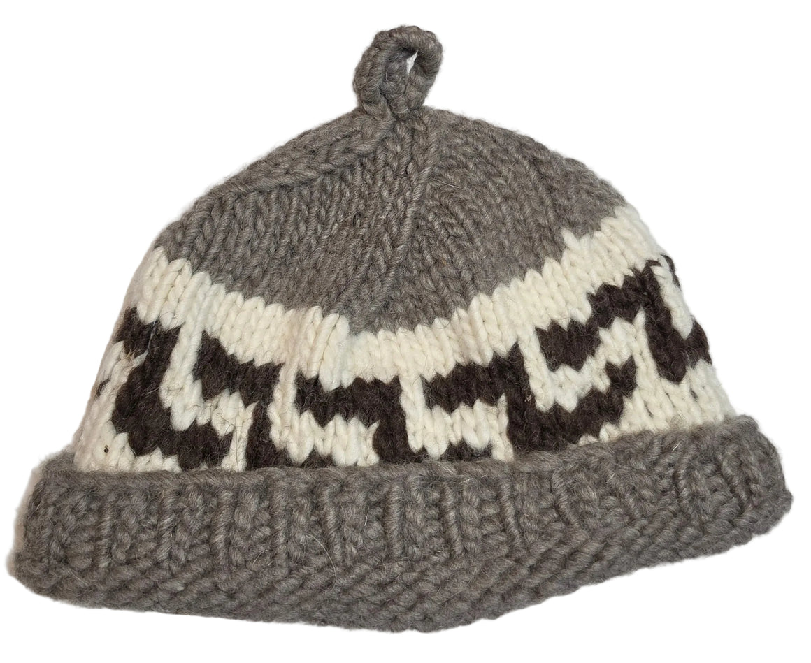 Grey Cowichan Toque Design #1