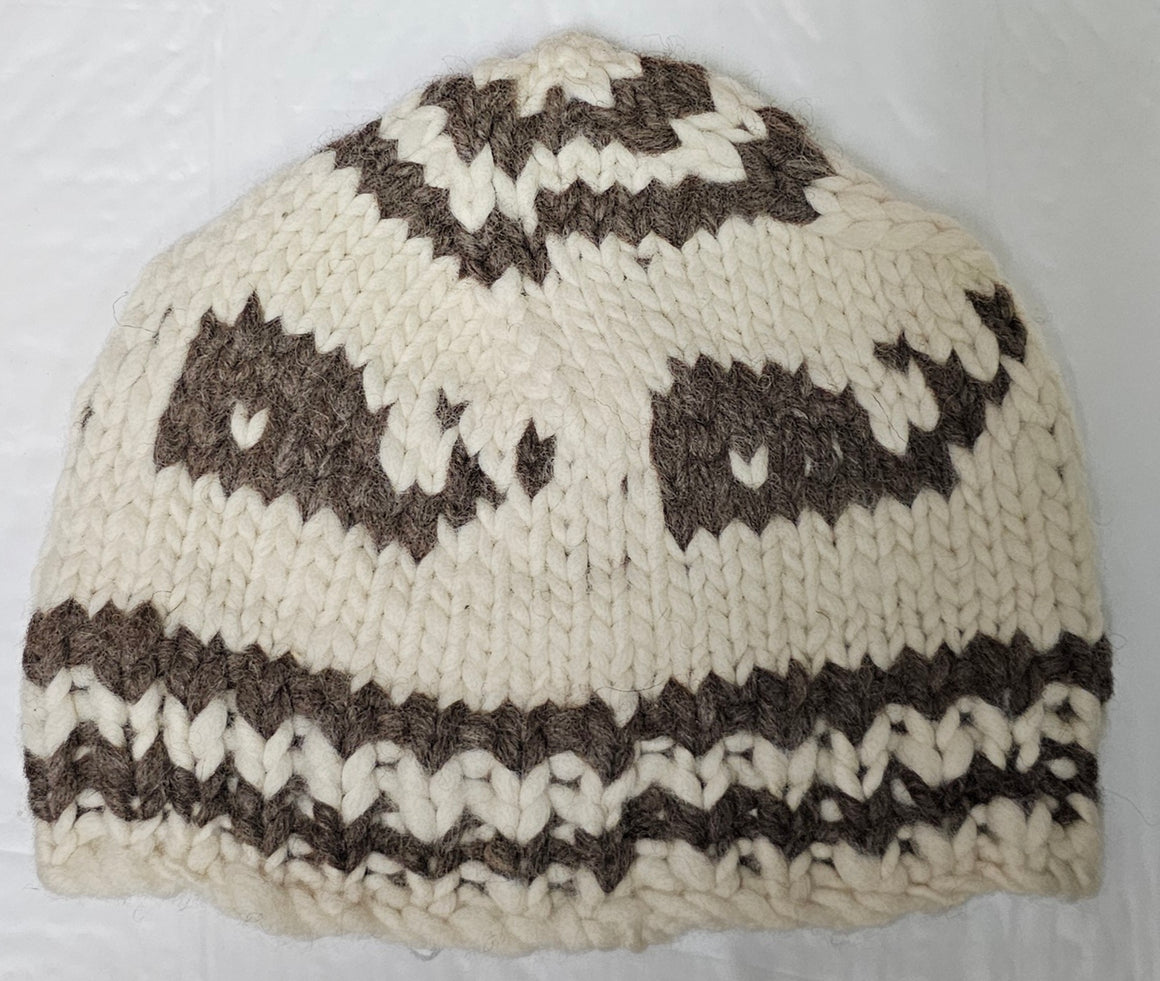 Cowichan knit Toque/hat - 100% sheeps wool