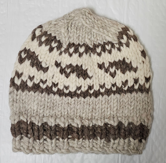 Cowichan knit Toque/hat - 100% sheeps wool
