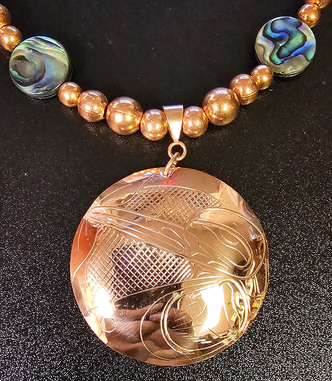 Copper Hummingbird Pendant by John Lancaster