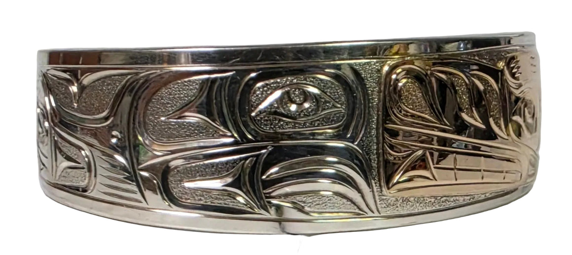 Silver Gold 3/4" Bear Bracelet Joe Descoteaux