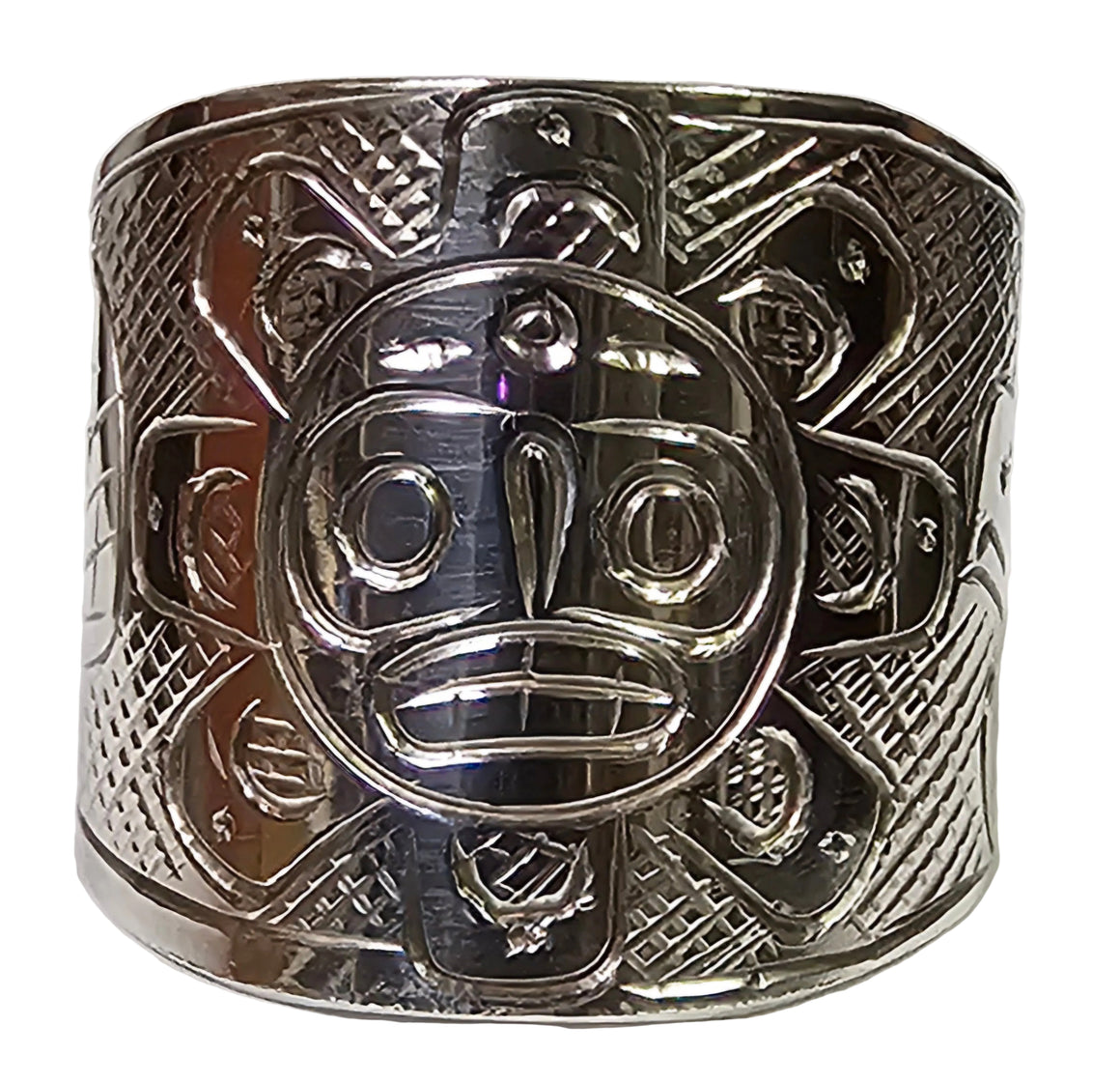 Sun, Killerwhale and Eagle Ring Size 10 by Graham Henry