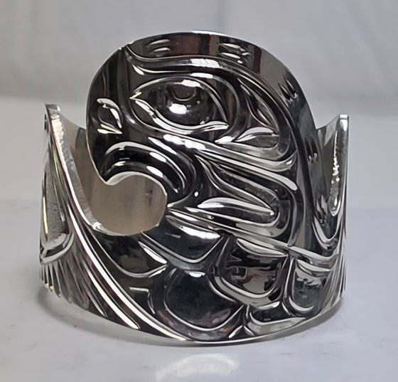 Eagle Cutout Silver Ring Size 12