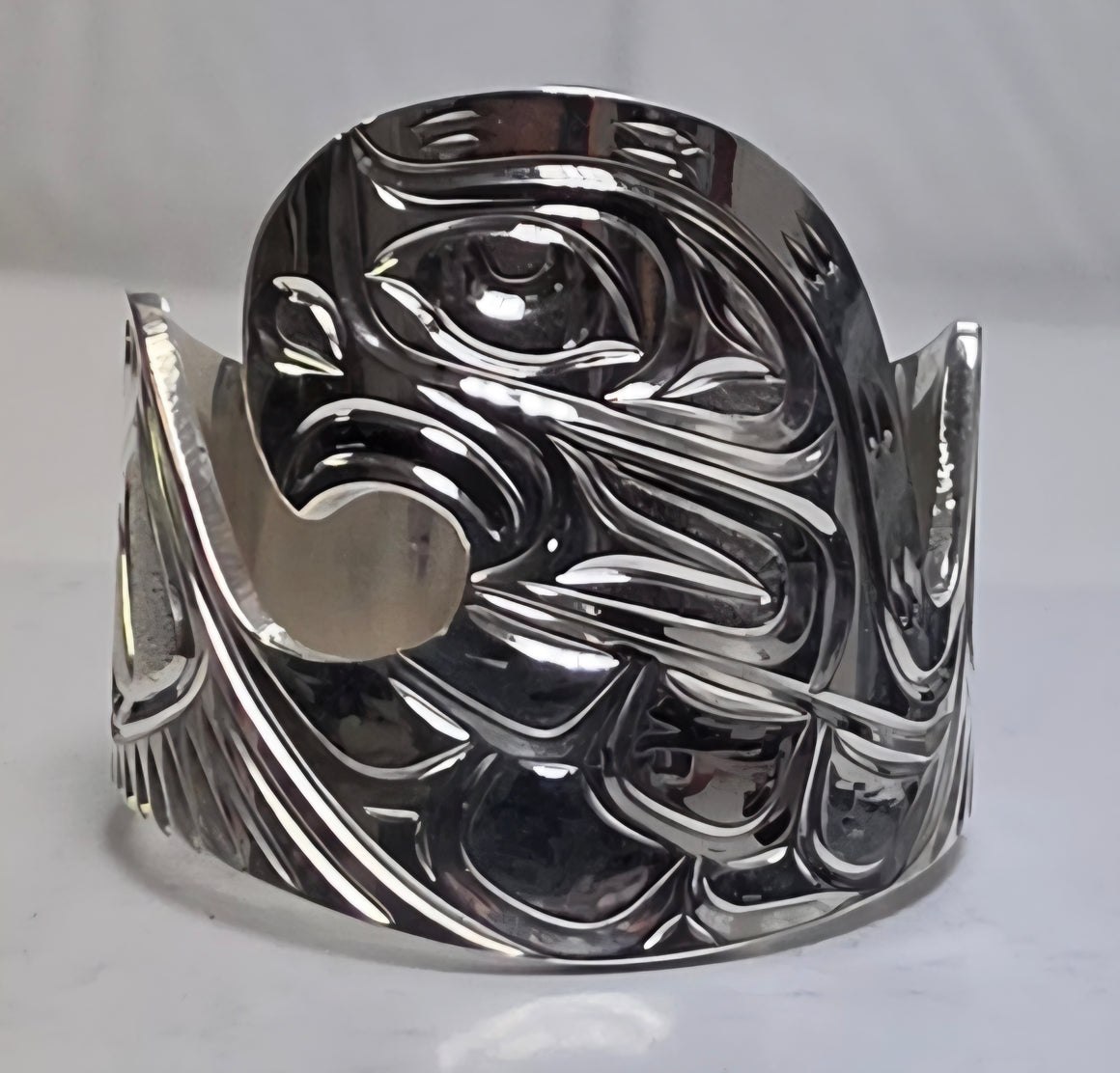 Eagle Cutout Silver Ring Size 12
