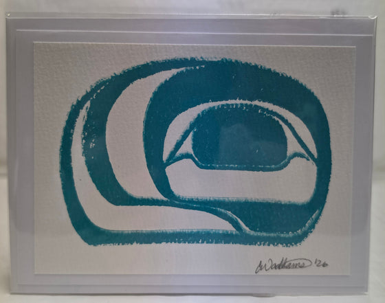 Handmade Paper Card by Cheryl Wadhams Eagle Turques Design