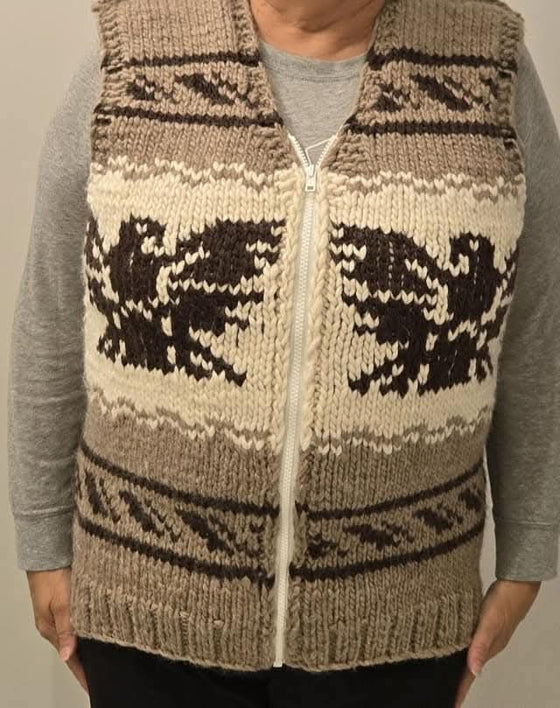 Cowichan Vest eagle design chest 40 inches