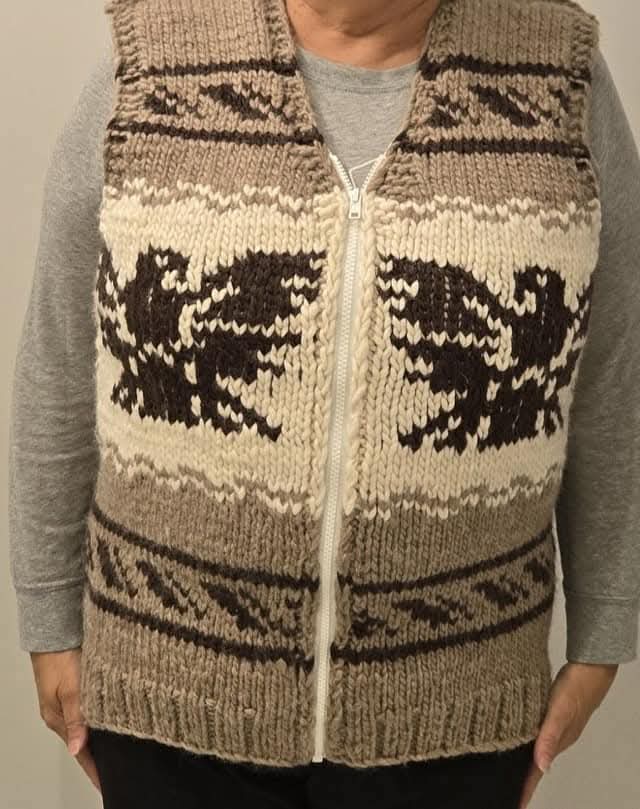 Cowichan Vest eagle design chest 40 inches