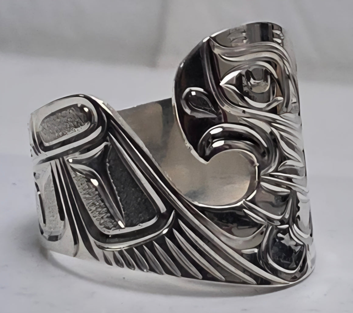Eagle Cutout Silver Ring Size 12