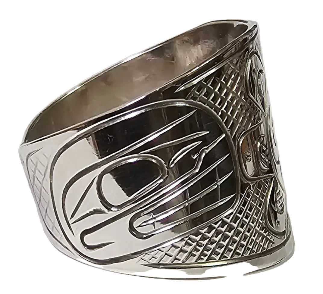 Sun, Killerwhale and Eagle Ring Size 10 by Graham Henry
