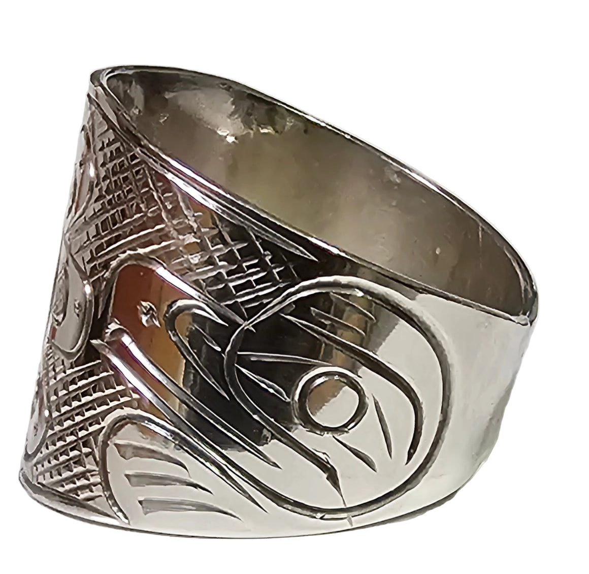 Sun, Killerwhale and Eagle Ring Size 10 by Graham Henry