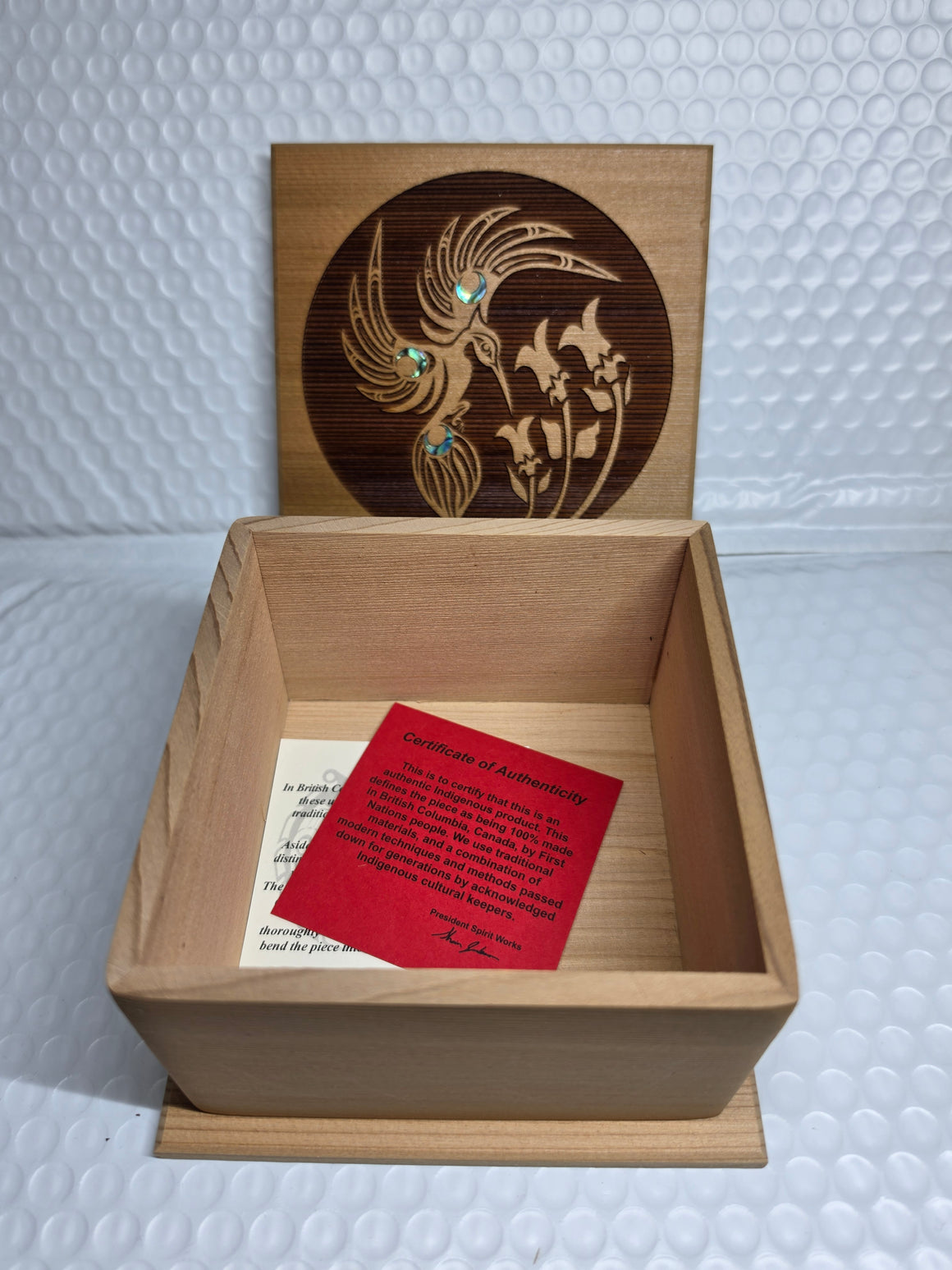 Hummingbird Bentwood Box