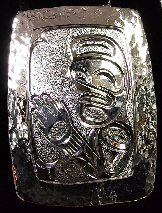 Tsonakwa Silver Pendant by Joe Descoteaux