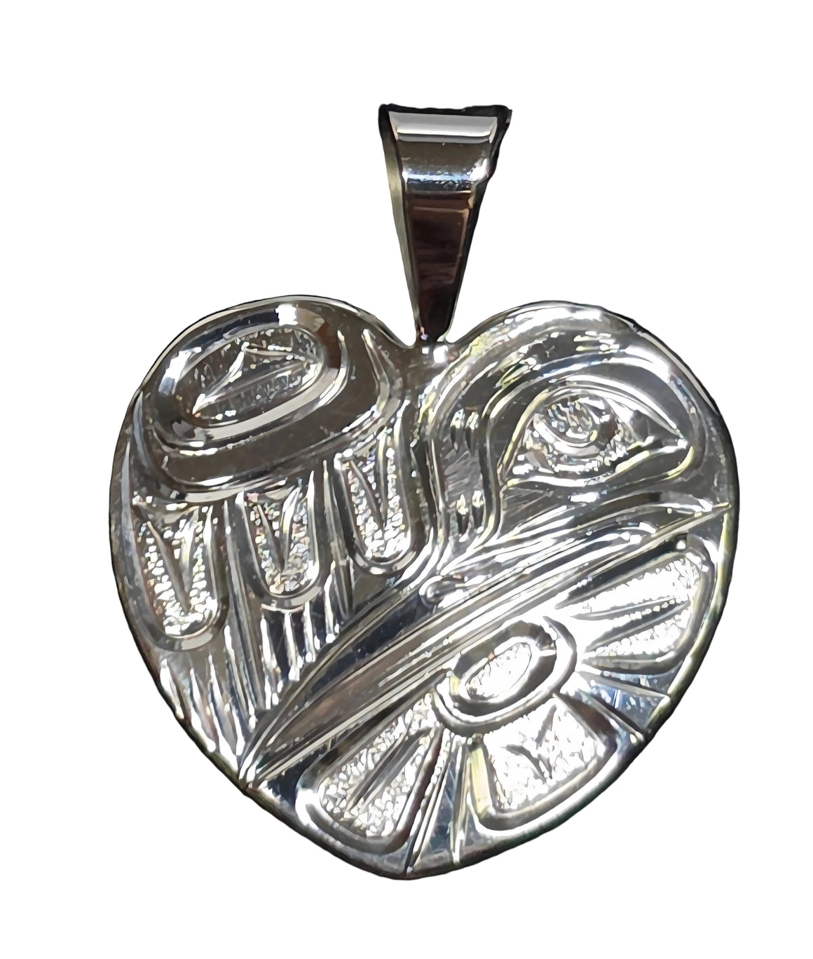 Silver Hummingbird Pendant by Joe Descoteaux