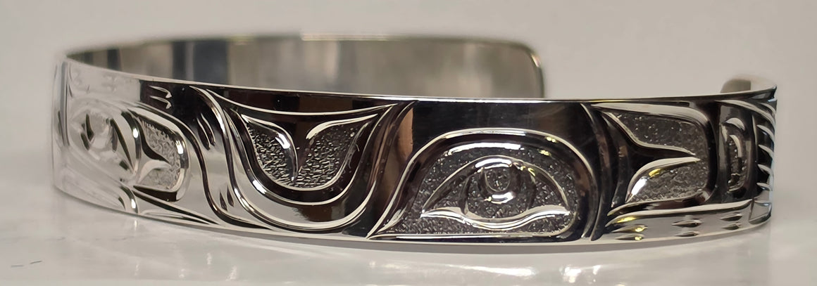 3/8" Eagle Silver Bracelet by Joe Descoteaux