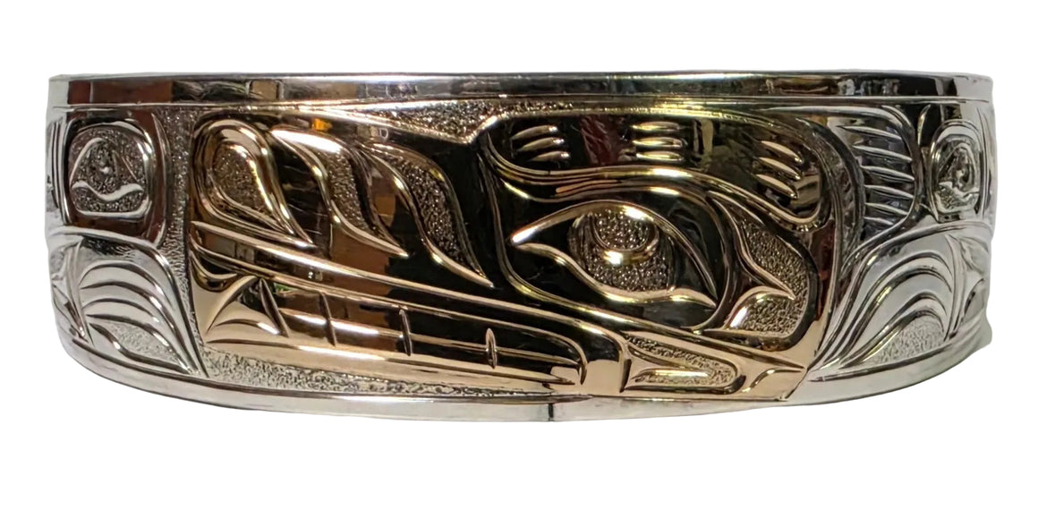 Silver Gold 3/4" Bear Bracelet Joe Descoteaux