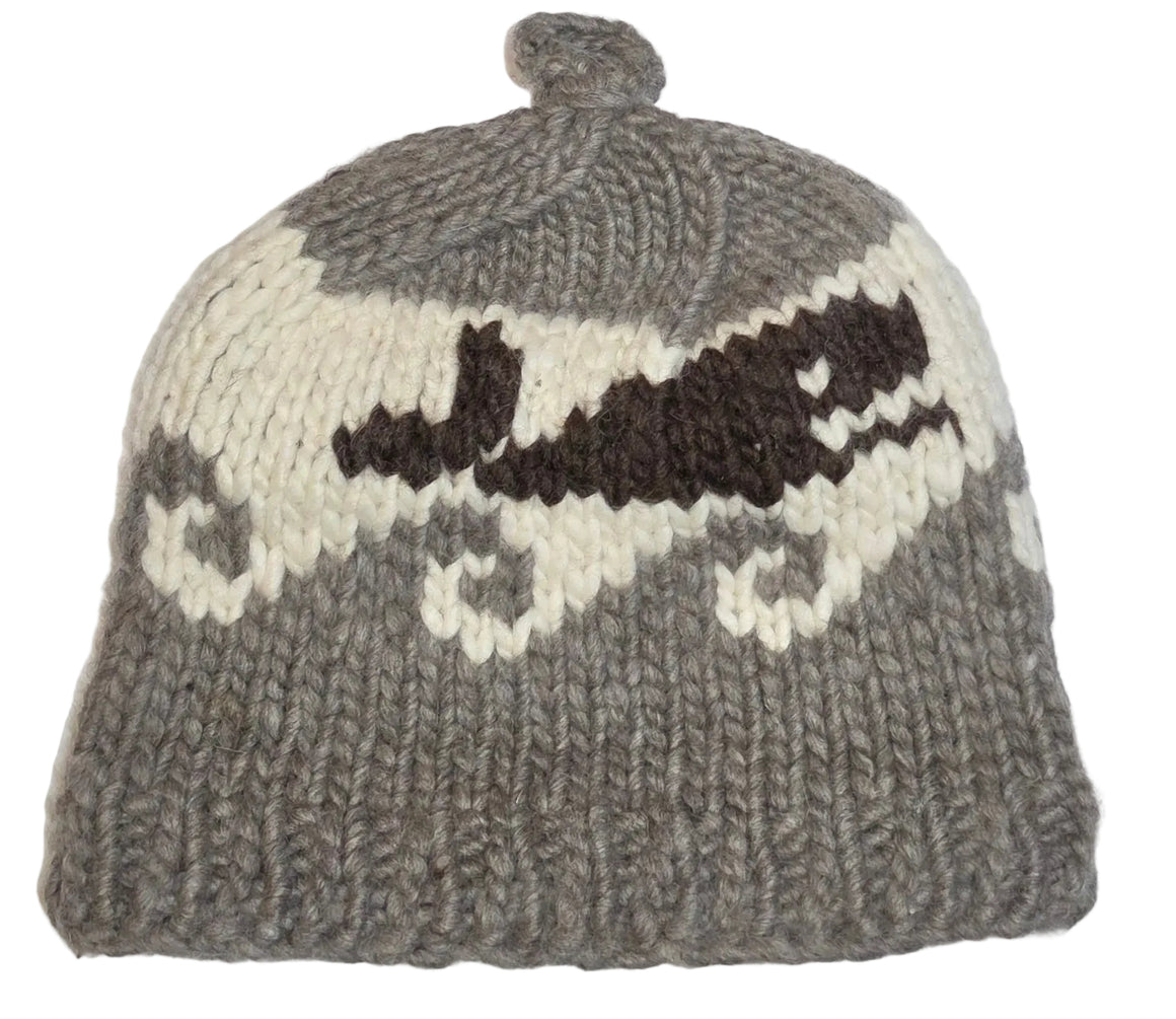 Whale Wave Grey Cowichan Toque