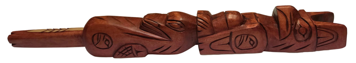 Thunderbird & Seal Talking Stick by Jim Yelton