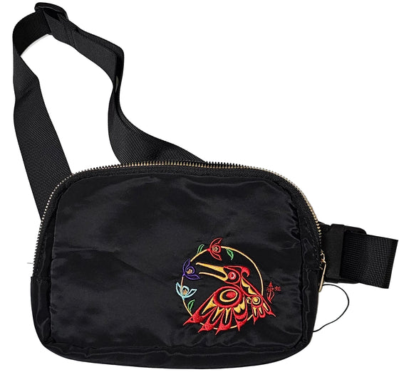 Embroidered Hummingbird Hip Pack