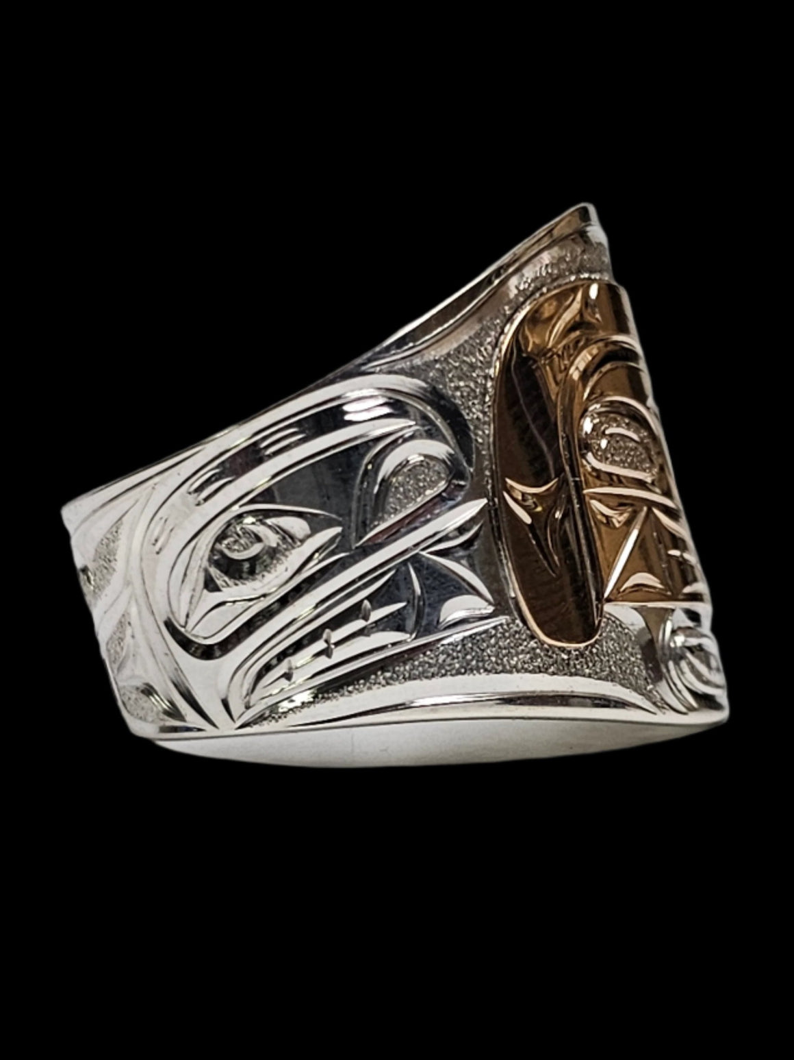 Silver/Gold Orca Ring