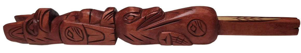Thunderbird & Seal Talking Stick by Jim Yelton
