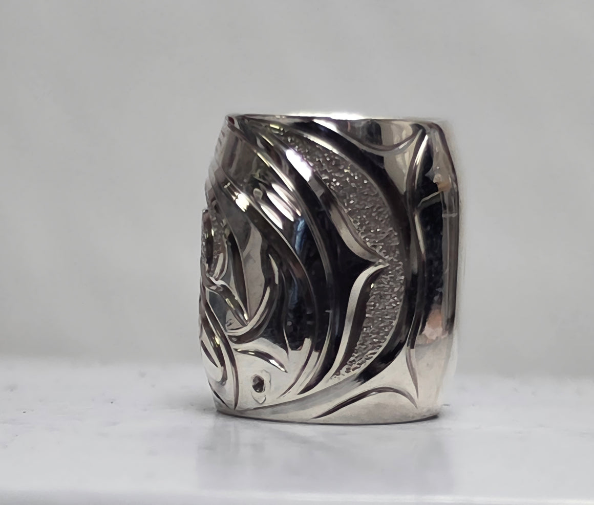 Orca Silver Spirit Bead by Joe Descoteaux