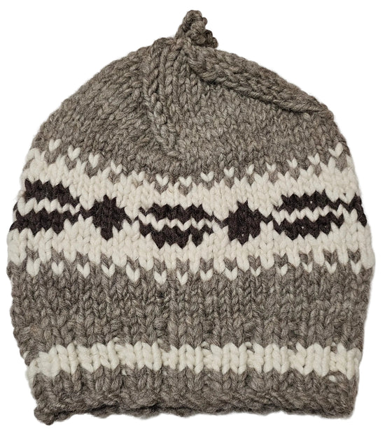 Cowichan Knit Toque/Hat - Hat 100% Sheep's Wool