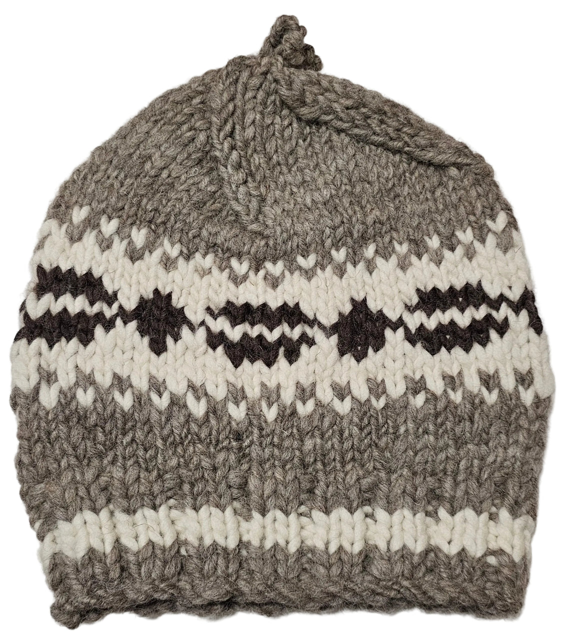 Cowichan Knit Toque/Hat - Hat 100% Sheep's Wool