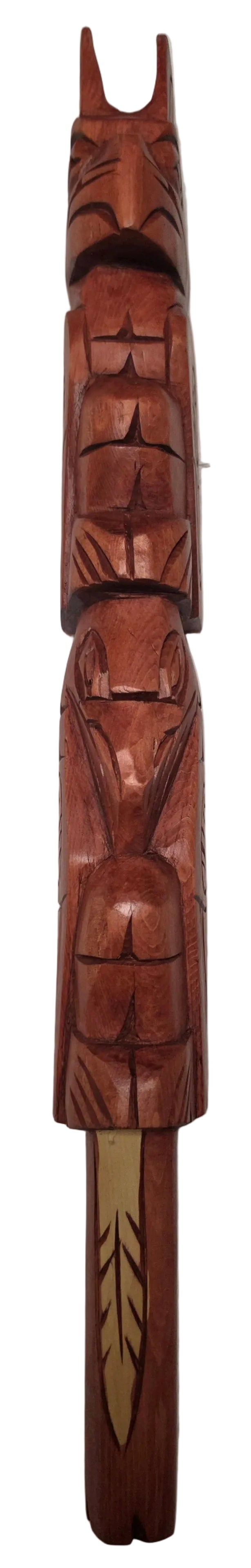 Thunderbird & Raven Talking Stick by Jim Yelton