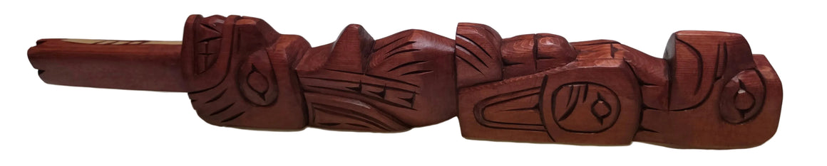 Eagle & Orca Talking Stick by Jim Yelton