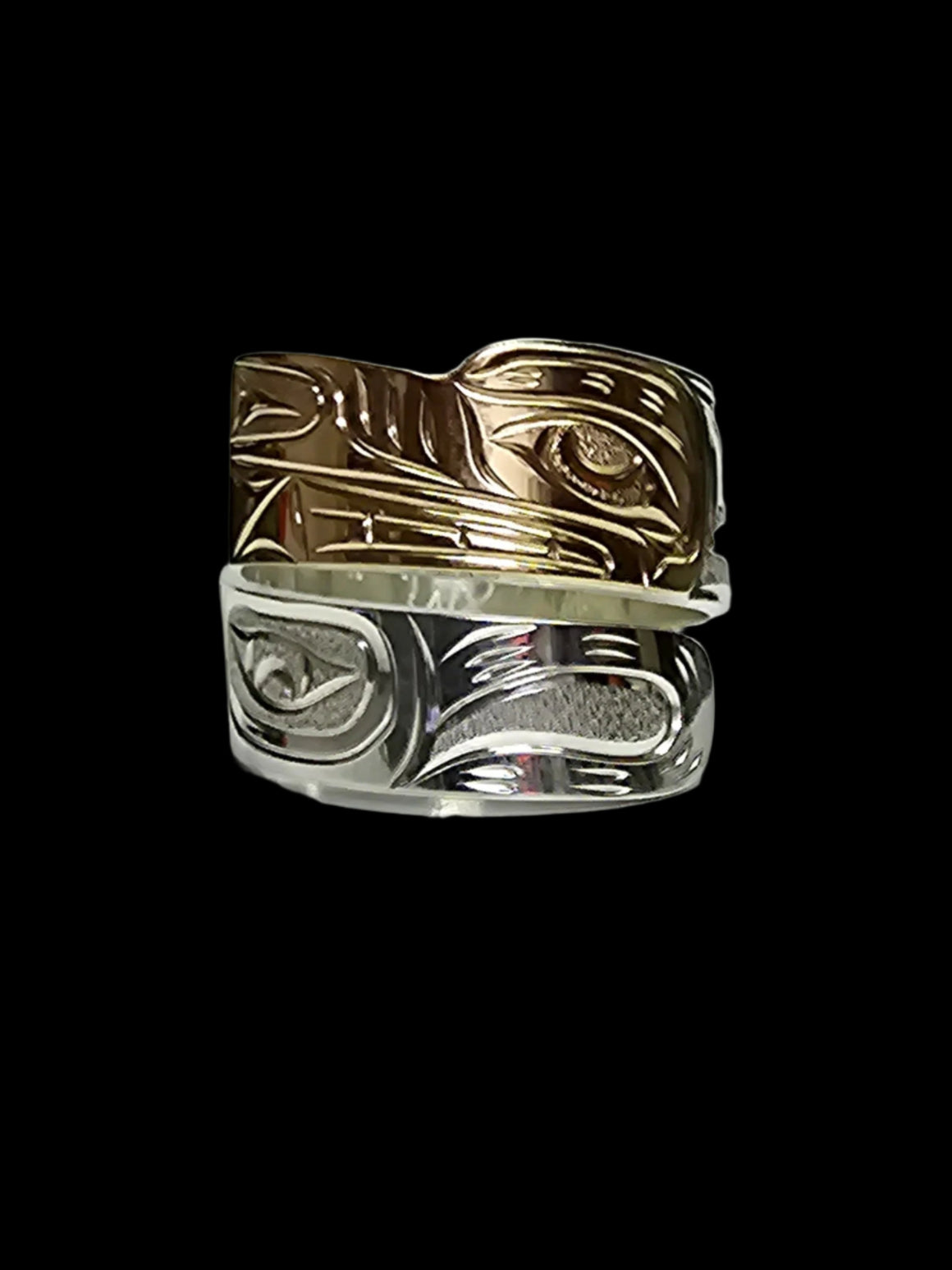 Silver/Gold Wolf Wrap Ring