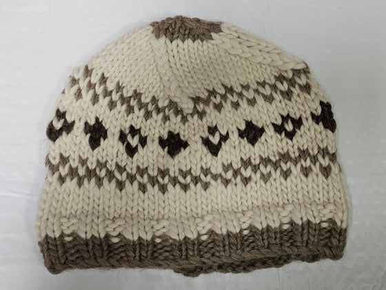 Cowichan knit Toque/hat - 100% sheeps wool