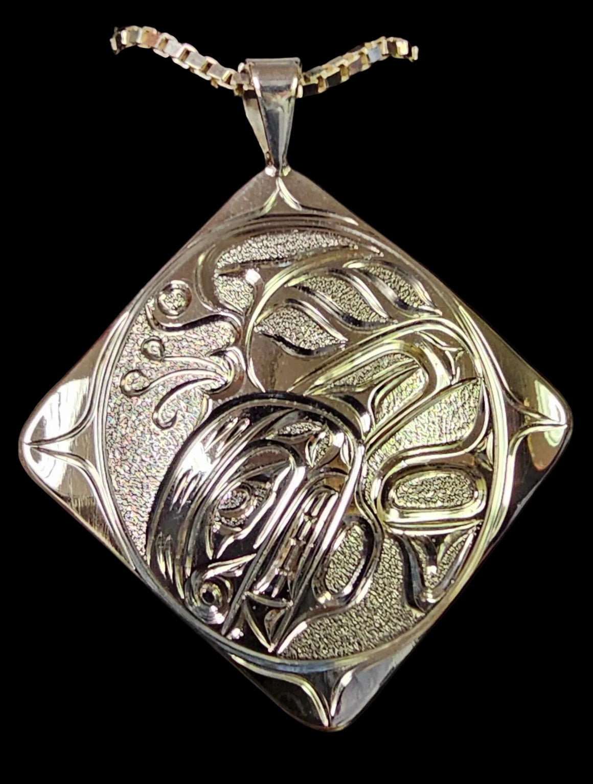 Silver Orca Pendat by Joe Descoteaux With Chain
