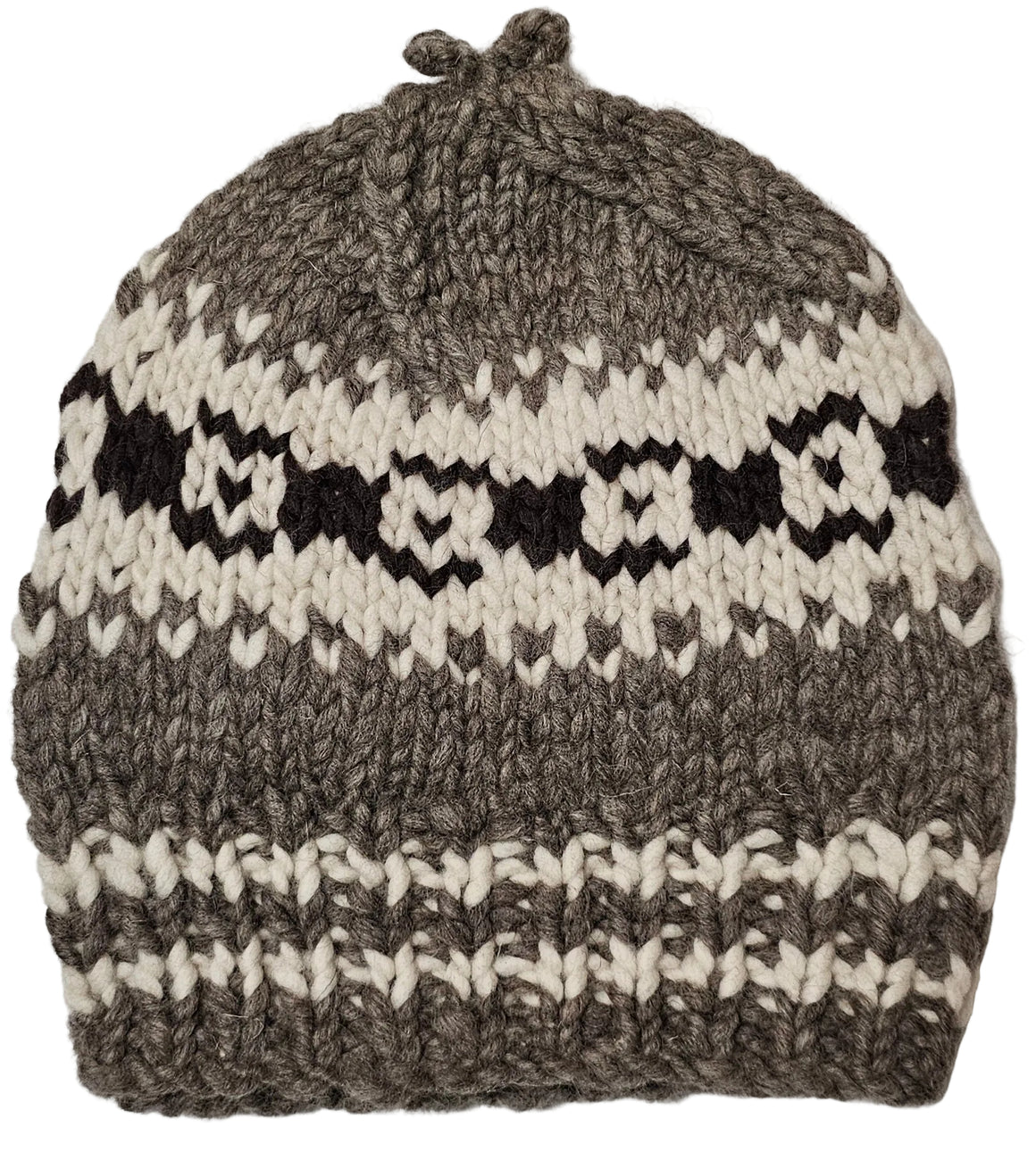 Cowichan Knit Toque/Hat - 100% Sheep's Wool