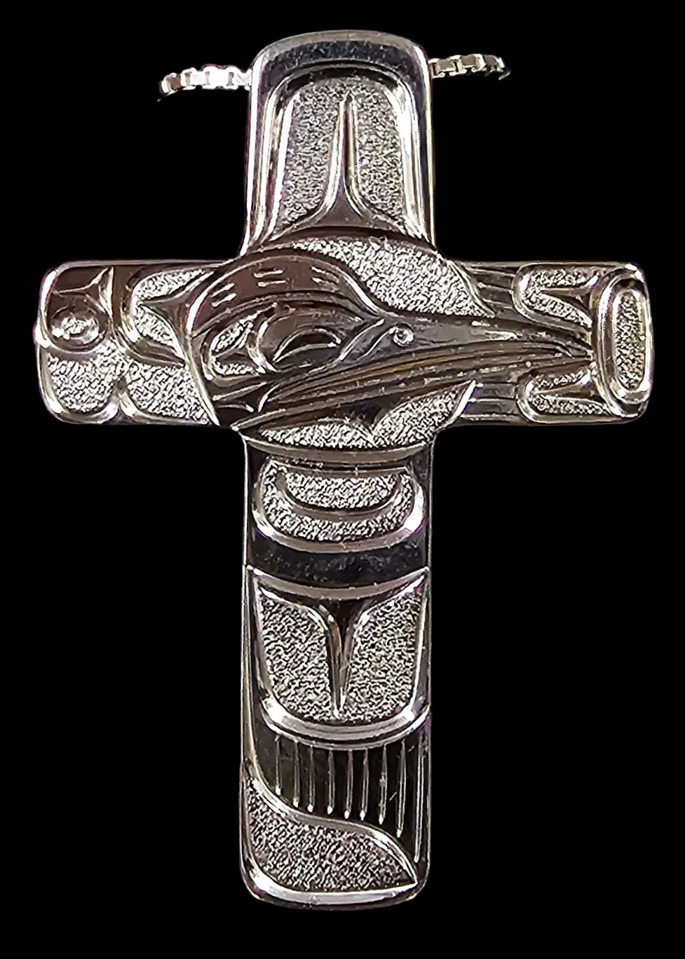 Cross Hummingbird Pendant by Joe Descoteaux