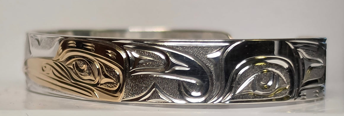 Silver Gold 3/8" Hummingbird Bracelet Joe Descoteaux