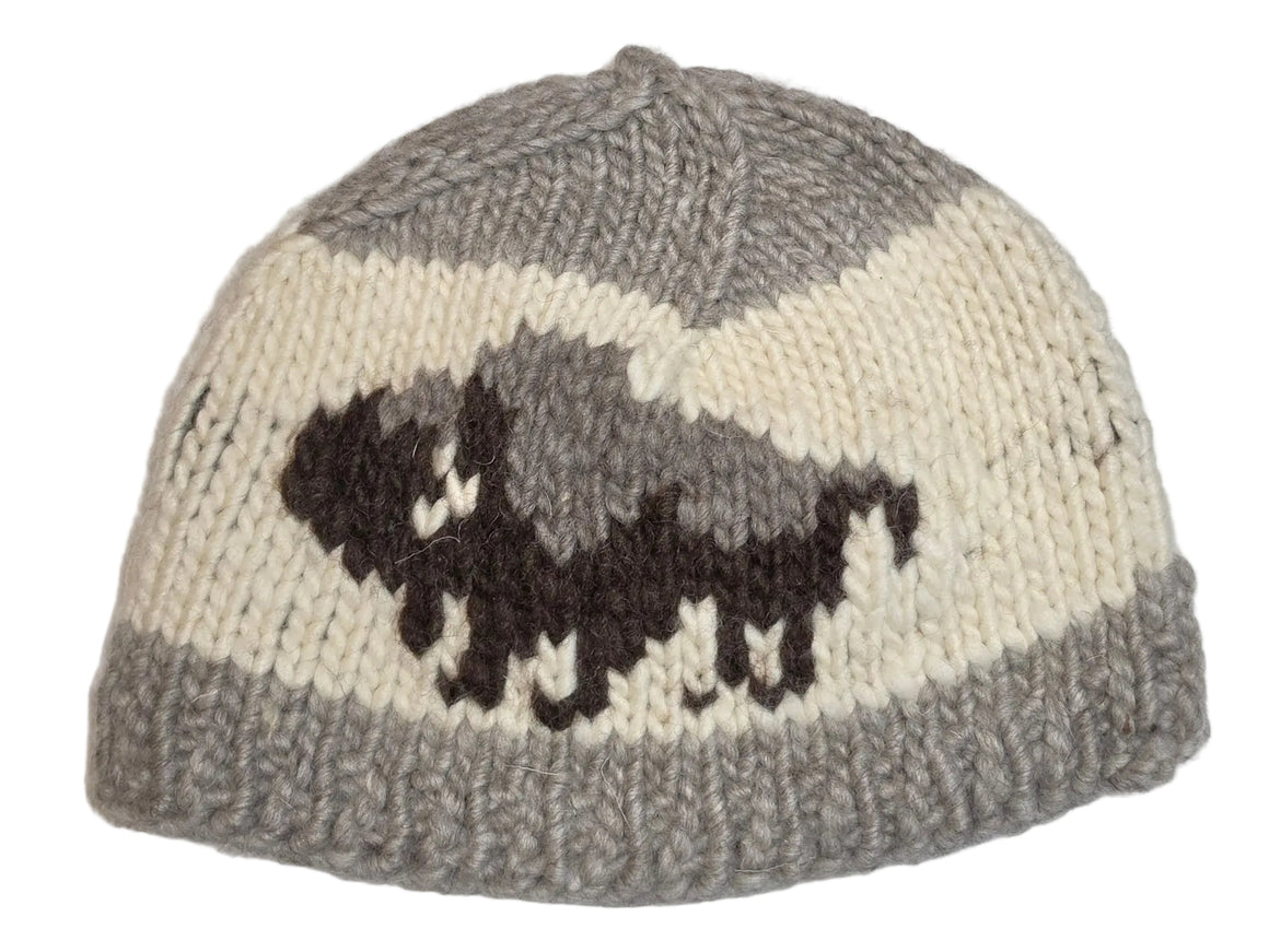 Buffalo Design Grey Cowichan Toque