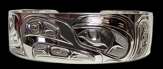 Eagle & Orca 3/4" Bracelet by Joe Descoteax
