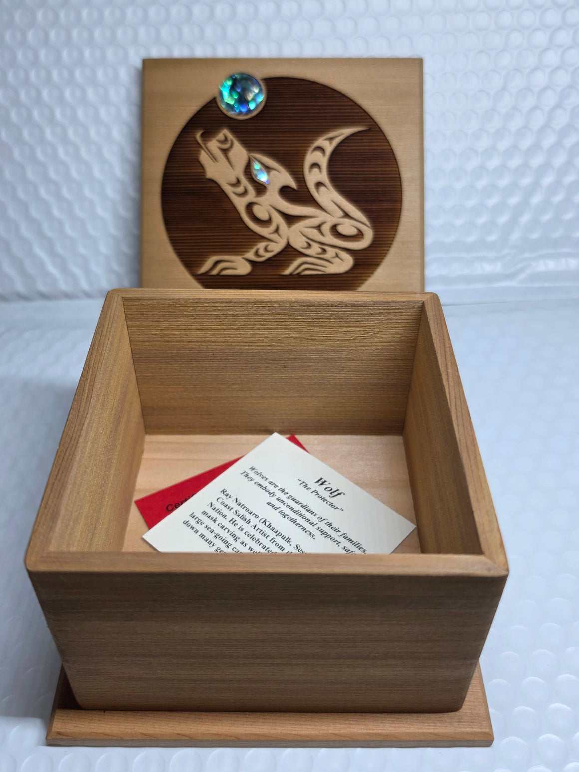 Wolf Bentwood Box