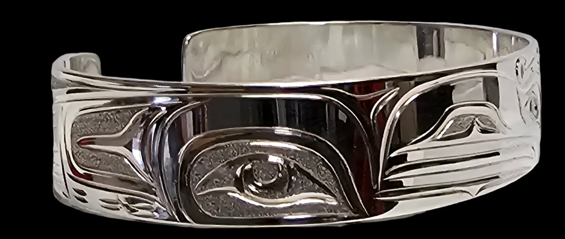 Raven 1/2" Silver Bracelet