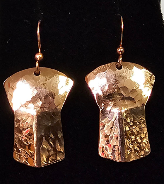 Copper Shield Earrings by Devin Wadhams-Descoteaux
