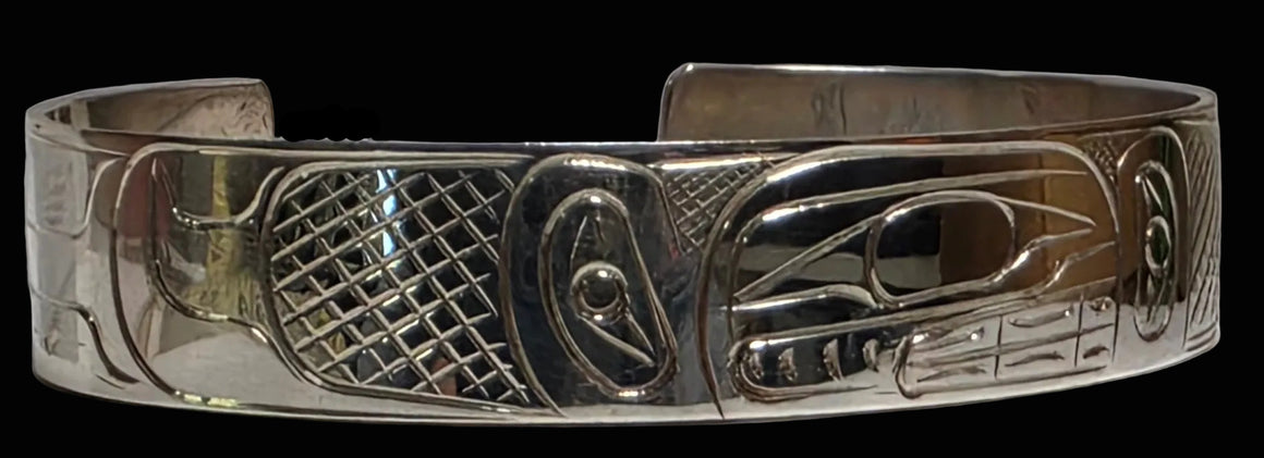 Orca 1/2" Silver Bracelet by Graham Henry