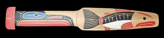 Raven & Salmon Paddle by Neil Baker