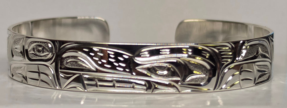 3/8" Silver Bear Bracelet by Joe Descoteaux