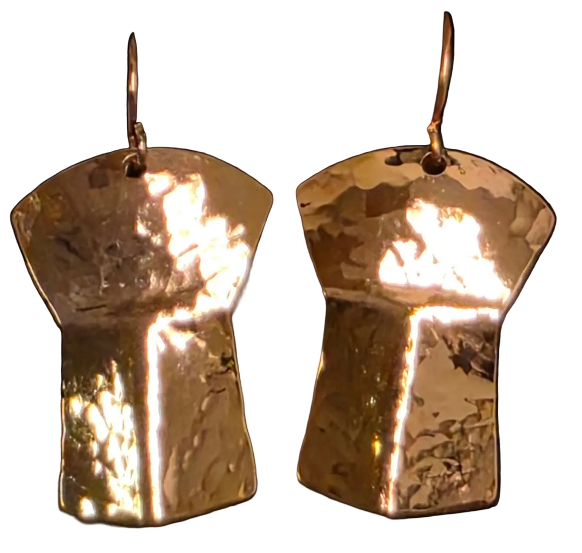 Copper Shield Earrings by Devin Wadhams-Descoteaux
