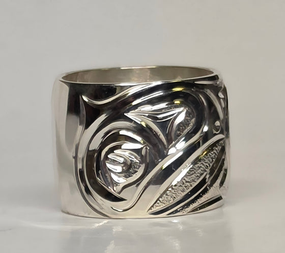 1/2" Small Salmon Trade Bead by Joe Descoteaux