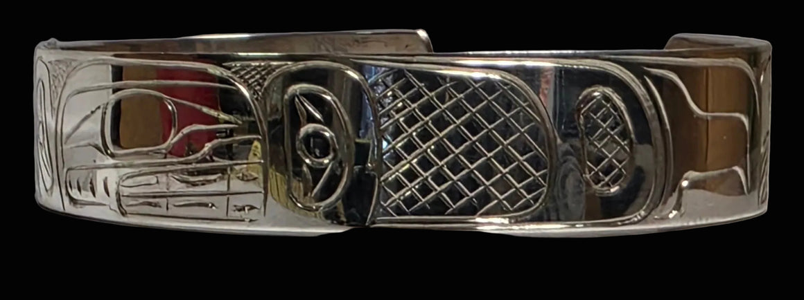 Orca 1/2" Silver Bracelet by Graham Henry